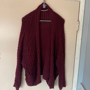 Maroon cardigan